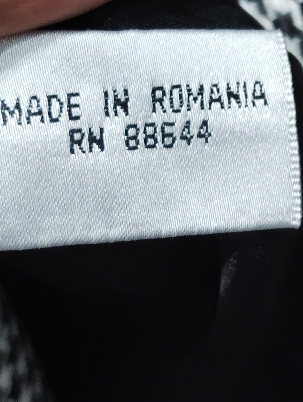 Black & White Houndstooth Women's Blazer with Decorative Trim Sz 12 - Picture 8 of 10